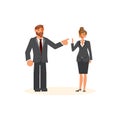 Superior and subordinate professional relationship concept Royalty Free Stock Photo